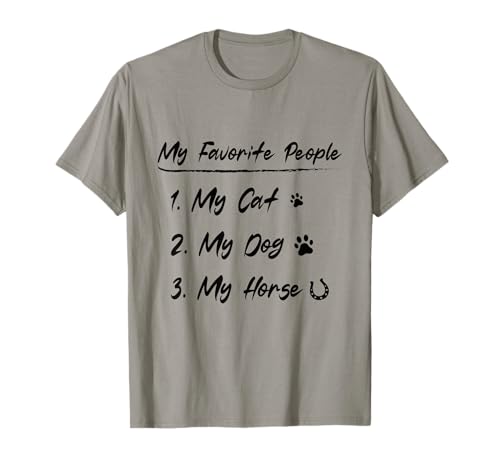Mi gente favorita Mi gato Mi perro Mi caballo Camiseta