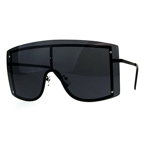 Extra Oversized Shield Robotic Futuristic Gradient Lens Sunglasses2