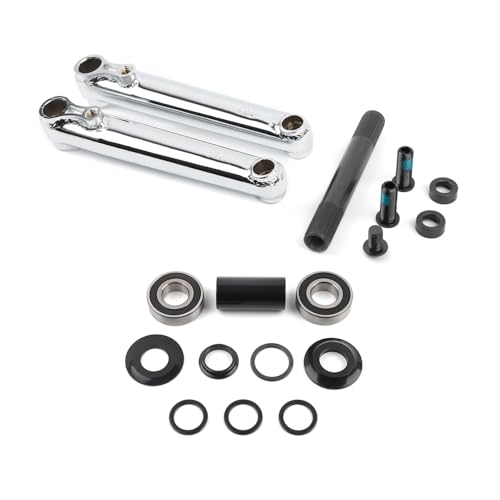 POLSO BMX Chrome Crank Arms 170mm, 9/16'(14mm) Axle Diameter 19mm Mid BB/Euro BB/Spanish BB/American...