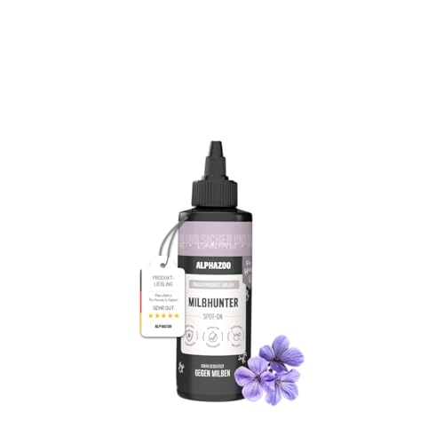 alphazoo MilbHunter Anti-MiLB Spot-On für Hunde – Natürliches Pflege-Spot-On mit Geraniol – Unterstützt Haut & Fell bei Milbenstress – Sanfte Anwendung für Hunde Aller Größen