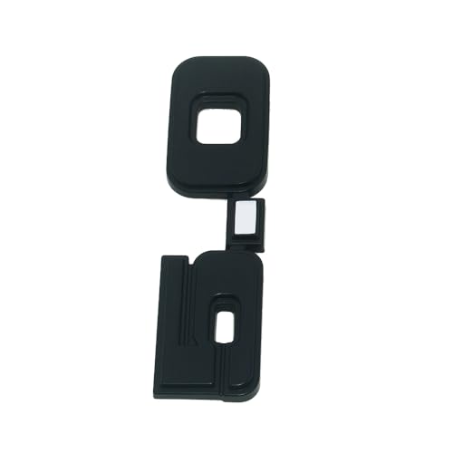 Image of 2Pc 1979-1993 5.0 Liter Engine Emblem Driver & Passenger Side Badge Nameplate Replacement for D9ZZ-16228-BC (Matte Black White)
