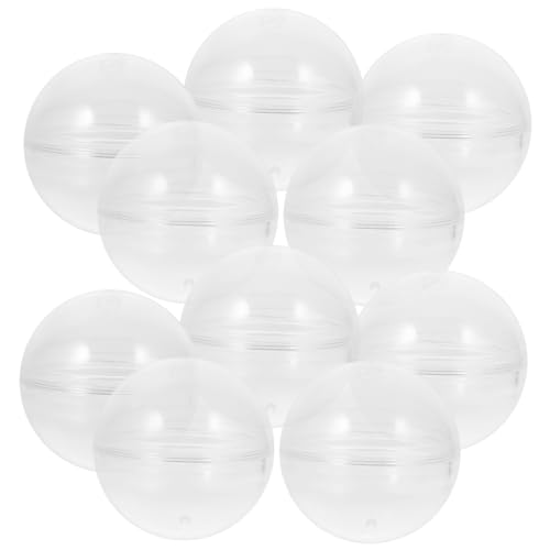 NAMOARLY Mini Gumball Machine Fillable Balls 10pcs Plastic Round Capsules for Vending Machine Toys