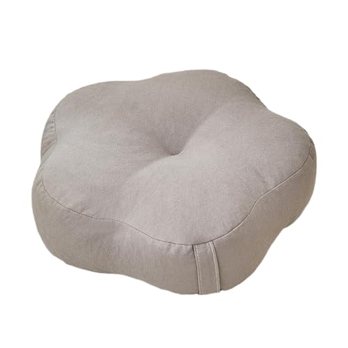 Fenteer Round Floor Pillow,Seating Cushion,Comfortable,Floor Cushion Pad Meditation Pad for Chair Sofa Adults Kids Office Living Room, Light Gray