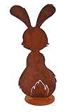 🐰 𝐇𝐀𝐍𝐃𝐌𝐀𝐃𝐄 Kreative Mitarbeiter der Manufaktur von Rostikal stellen den Metall Osterhasen und viele weitere Gartendeko Figuren und Accessoires im Edelrost Look von Hand her