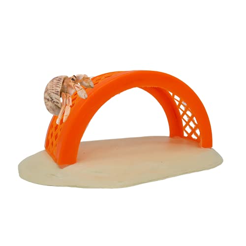 Needzo Diy Terrarium Supplies, Plastic Colorful Bridge Toy For Hermit Crabs And Small Animals, Bridges For Reptile Cages, 3 X 6.5 Inches (Orange) #TOP2