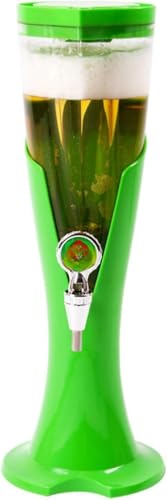 Muderu ビールサーバー 業務用 ドリンクサーバー 大容量 ワイン樽 ウイスキーディスペンサー 飲料水バケット 北欧 冷水筒 ABS素材 透明1.5L 3L 耐久性 蛇口付き つららあり 貯蔵容器 梅酒 ジュース ウィスキー テキーラ保存容器 清バー屋