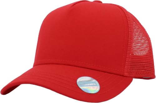 Image of KBETHOS Classic 5 Panel Cotton Twill Mesh Trucker Cap with Adjustable Snapback