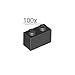 Produktbild LEGO Classic 100 Stück 1x2 Steine (3004) mit Steinetrenner (schwarz)