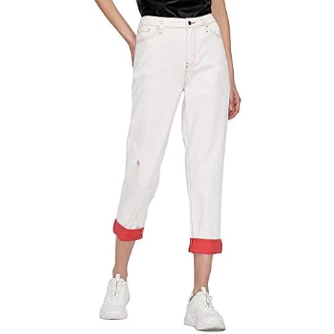 Armani Exchange Women's Boyfriend Fit Jeans in Sangria Cover