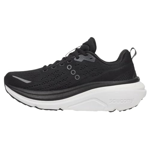 Saucony Hurricane 25 femme running soulager les articulations running stable 10 wide noir blanc