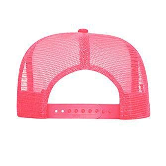 Image of OTTO Neon Polyester Foam Front 5 Panel High Crown Mesh Back Trucker Hat