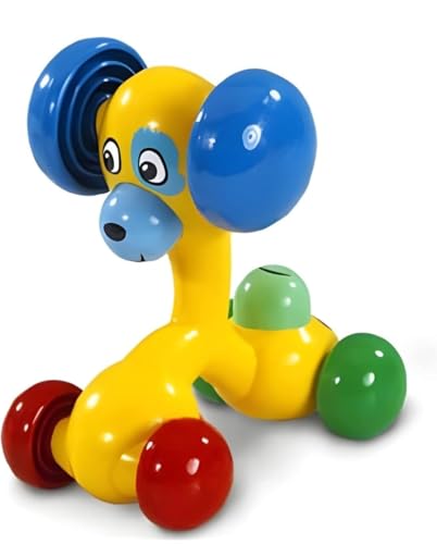 Image of 3 Face Role Play Dog Friction Toy Push and Go Puppy Car with 3 Expressions Interactive Animal Toy for Kids 1-4 Years - Motor Skills Development