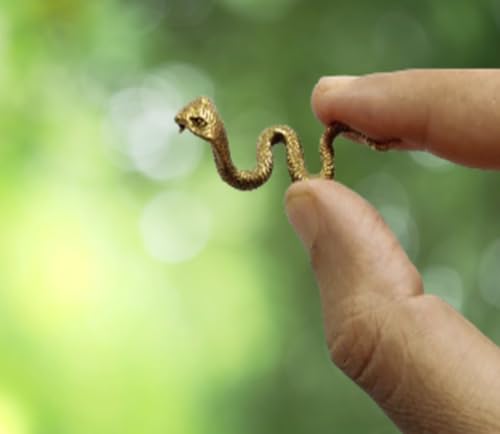 Cobra en laiton miniature cadeau rare pour passionne d'art asiatique