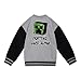 Minecraft Creeper Little Boys Fleece Varsity Bomber Jacket and Jogger Pants Outfit Set Gray/Black 7-8