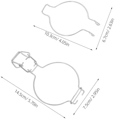 NUOBESTY 6 adet tel kilit, paslanmaz çelik, büyük kavanozlar ve kavanozlar için, hava geçirmez kilit klipsleri, saklama kabı ve mutfak saklama için - Görsel 2