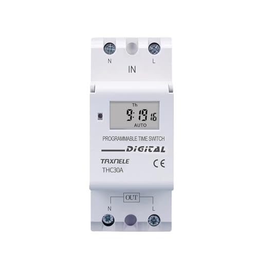 Relais programmable numérique hebdomadaire pour éclairage jardin et maison 110V