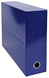 CAPACITE : La boîte transfert en dos de 90 mm peut contenir jusqu'à 800 feuilles (papier 80g). Couleur bleu foncé.