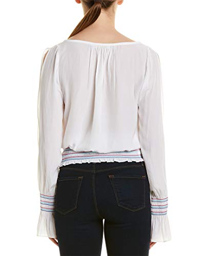 Ramy Brook Womens Slit Sleeve Pullover Blouse, White, Small #TOP1