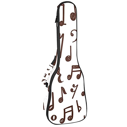 Sac pour ukulélé de concert robuste noir et blanc rembourré 10mm pour ténor soprano