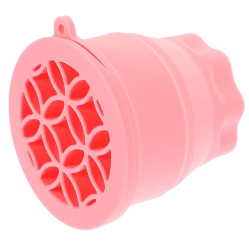 Genérico Rejilla De Secado De Taza Retráctil De Silicona Cosmético Máscara Spray Limpiador De Brochas De Maquillaje Poseedor Brillo De Labios Resaltador Lavadora Esponja Rosa Gel De Sílice