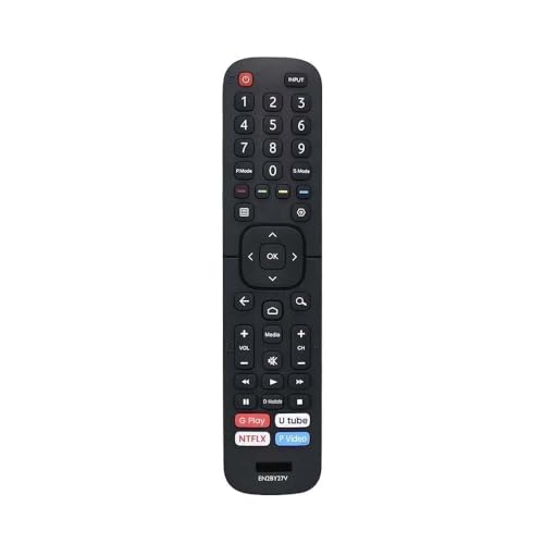 Image of Compatible with VU Smart Android 4k Google TV Remote Control EN2BX27V EN2BY27V Model with 4 OTT HotKeys & Non Voice Command