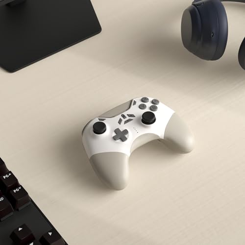 Image of Hall Effect Bluetooth Controller for Switch /PC /iPhone /Android /Apple Arcade MFi Games /Mac /TV /Steam, Pro Wireless Game Controller with Phone Clip with Lock Speed /6-Axis Gyro /Dual Motors /Turbo /Switch Key