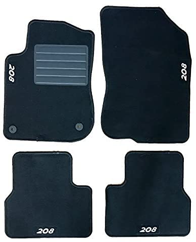 Carmats Compatível com tapetes 208 de 2011 a 2018 de carpete com 2 batentes de fixação