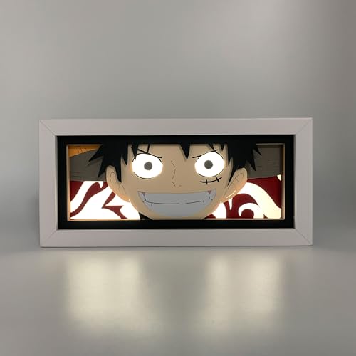 Luffy Light Box - One Piece Anime Lamp Figure Night Light 3D Anime Room Dcor Gift for Otaku