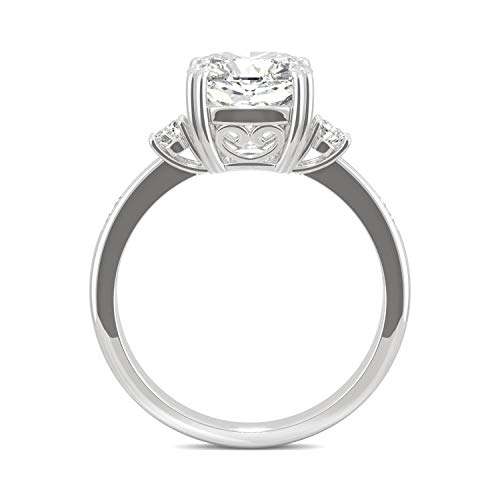 Charles & Colvard 14K Gold Moissanite 8mm Cushion Engagement Ring, 2.54cttw DEW3