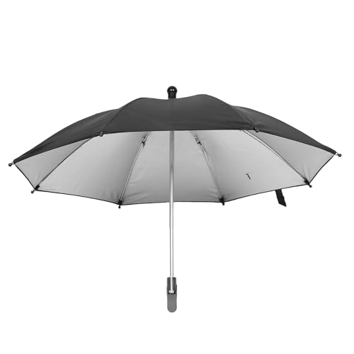 Ipetboom Parasol Plegable para Portátil Clips Protector Solar Portátil Negro Ajustable Compatible Mayoría de Laptops Adecuado para Trabajo y Viajes al Aire Libre en Climas Cálidos