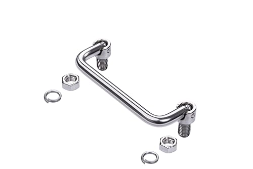 Image of 4Inch SUS304 Stainless Steel Folding Handles for Cabinet /Equipment /Toolbox,Round Rod Foldable Handle,Pack of 2