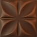 Ekena Millwork 11 7/8"W x 11 7/8"H Helene EnduraWall Decorative 3D Wall Panel, Aged Metallic Rust (12-Pack for 11.76 Sq. Ft.