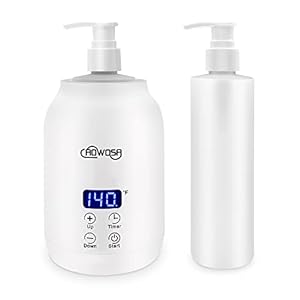 Massage Oil Warmer Bottle Professional Electric Lotion Heater for SPA, Automatic Oil Warmer Heated Oil Lotion Cream for Salon, Barber Shops, Home, with One Oil Bottle Dispenser