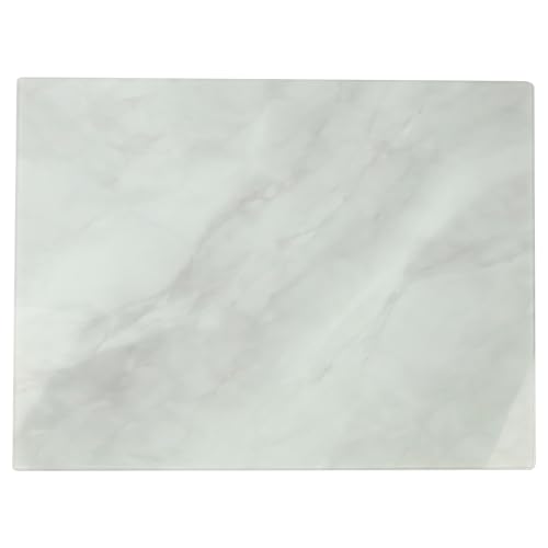 FESTA ITALIA Schneidebrett Glas - 30x40 cm - Glasschneidebrett mit Marmor Motiv - Glasplatte küche für Gemüse, Fleisch & Brot - Glasbretter Hygienisch, Hitzebeständig, Kratzfest - Schneidebretter