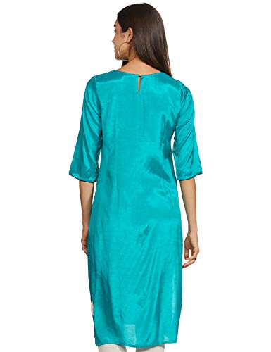 Image of Aurelia Women's Cotton Straight Fit Solid Straight Kurta