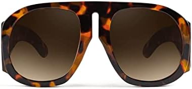 FEISEDY Oversized Round Sunglasses for Women Multi Tinted Thick Frame Vintage Modern Shades UV400 Protection B2745