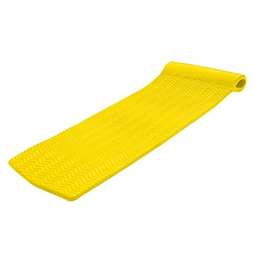 TRC Recreation Serenity 70In Thick Foam Mat Raft Lounger Pool Float, Yellow 6Pk