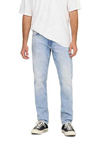 ONLY & SONS ONSWEFT REG. Light Blue 4873 Jeans Noos, Mezclilla De Color Azul Claro, 36W x 34L