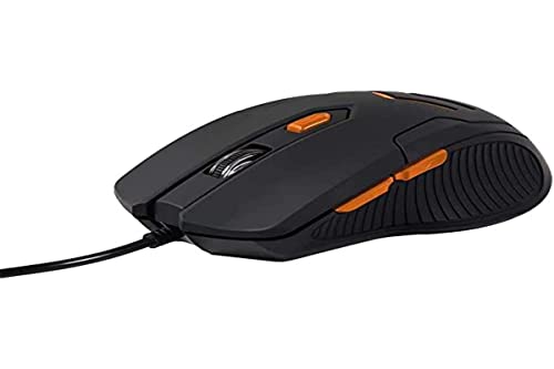 Mouse Gamer Multilaser 3200DPI 6 Botões Preto/Laranja com Mouse Pad - MO274