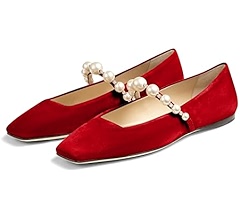 靴 Mary Jane Crystal Ribbon Satin Flats 37 Women's Shoes