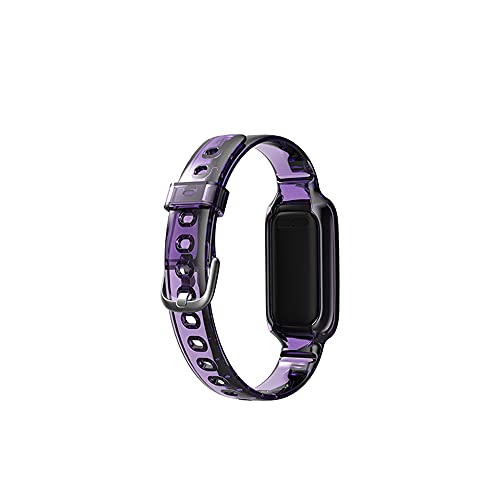 KangPlus Replacement Strap Compatible with Fitbit Luxe,Soft TPU Fashion Sports Thin Wristband Adjustable 5.5-8.1 inch Waterproof Watch Band for Women Men - Purple