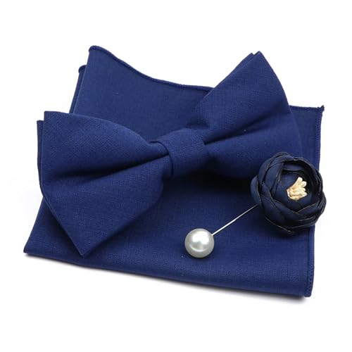 Fleur épingle revers et noeud papillon bleu rose pour costume mariage