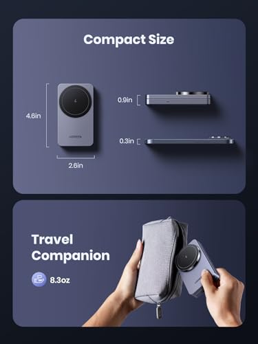 UGREEN MagFlow MagSafe Charger for iPhone 16, Qi Wireless Charger Stand, 2-in-1 Mag Safe Charger Stand Compatible with iPhone 17/17 Air/17 Pro/17 Pro Max/16/15/14/13/12 Series, AirPods 3/2/Pro - image 8