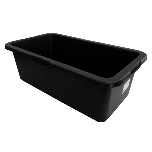 Doktorvolt Mörtelwanne - Baueimer Mörtelkasten Bauwanne - 80 L - aus PP/PE-Regranulat - Eckig Schwarz