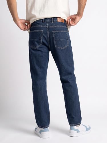 Image of Urbano Fashion Men's Relaxed Fit Washed Denim Jeans Non-Stretchable