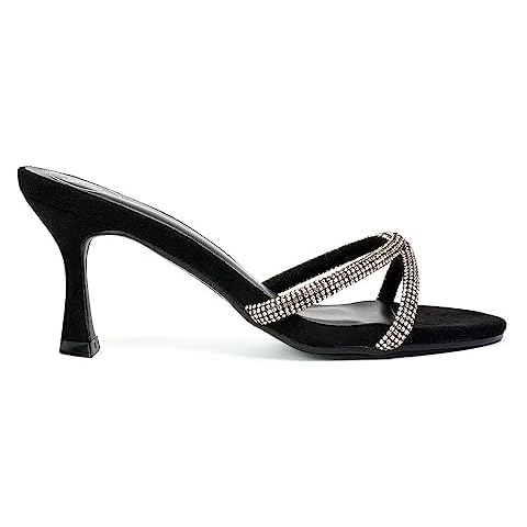 Womens Glamorous Diamante Heeled Sandals Cover