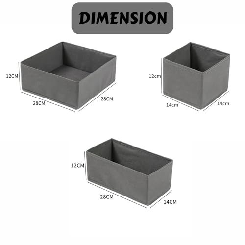 Image of Foldable Non-Woven Fabric Cube Storage Box Drawer Organizer (Pack of 3) | Collapsible Wardrobe Storage Bins for Clothes, Toys, Books & Shelves | Durable Closet Organizer Basket