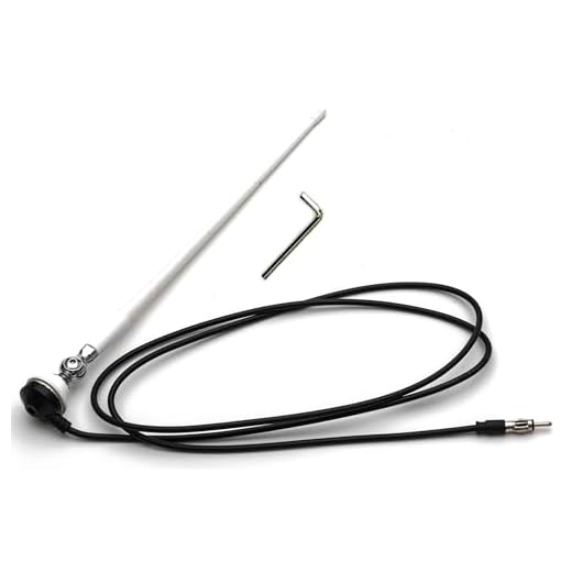 AntennaMastsRus - Marine White AM-FM Rubber Ducky 15 Inch Antenna Kit for Your ATV, Boat, Camper, Go Kart, Motorhome, Pontoon, RV, Sailboat, Tractor, Trailer, UTV, Yacht