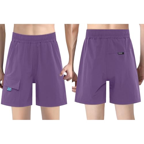 YiZYiF Outdoor Casual Shorts for Boys Quick Dry Hiking Shorts with Pockets Summer Cargo Pants