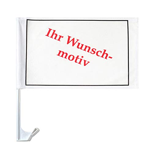 Autofahnenparadies - Autofahne Wunschmotiv personalisiert Autoflagge Logo Motiv Hochzeit Foto Streik Protest